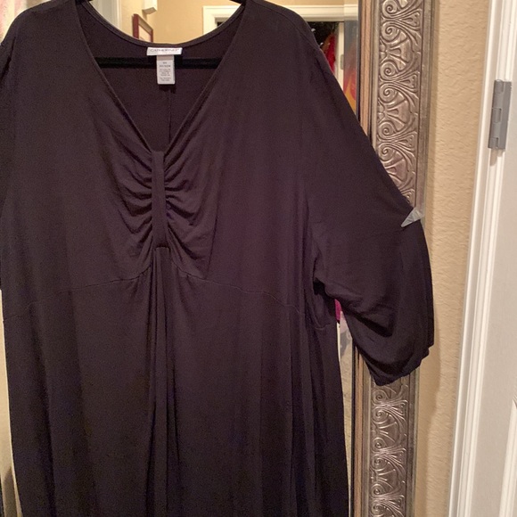 Catherine’s black soft cotton dress size 4X 30/32 - Picture 4 of 6